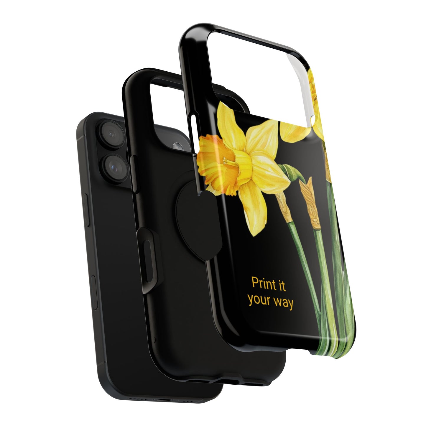 Cell Phone Cases, Daffodil March Birth Flower Impact Resistant Protective Cover, Phone Accessories, Floral Tech Gear, Birthday Gift
