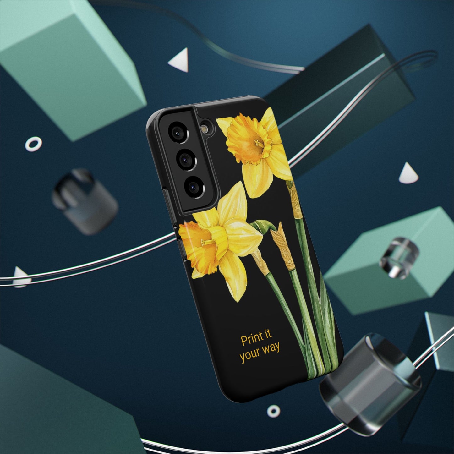 Cell Phone Cases, Daffodil March Birth Flower Impact Resistant Protective Cover, Phone Accessories, Floral Tech Gear, Birthday Gift