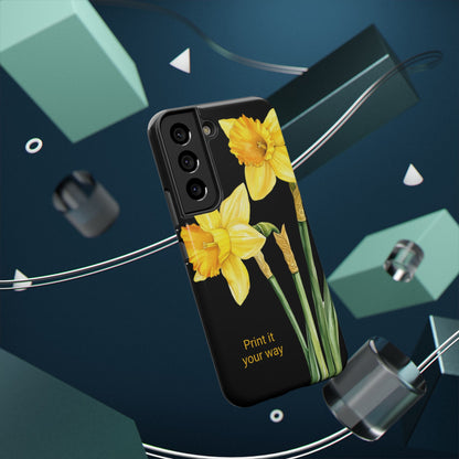 Cell Phone Cases, Daffodil March Birth Flower Impact Resistant Protective Cover, Phone Accessories, Floral Tech Gear, Birthday Gift