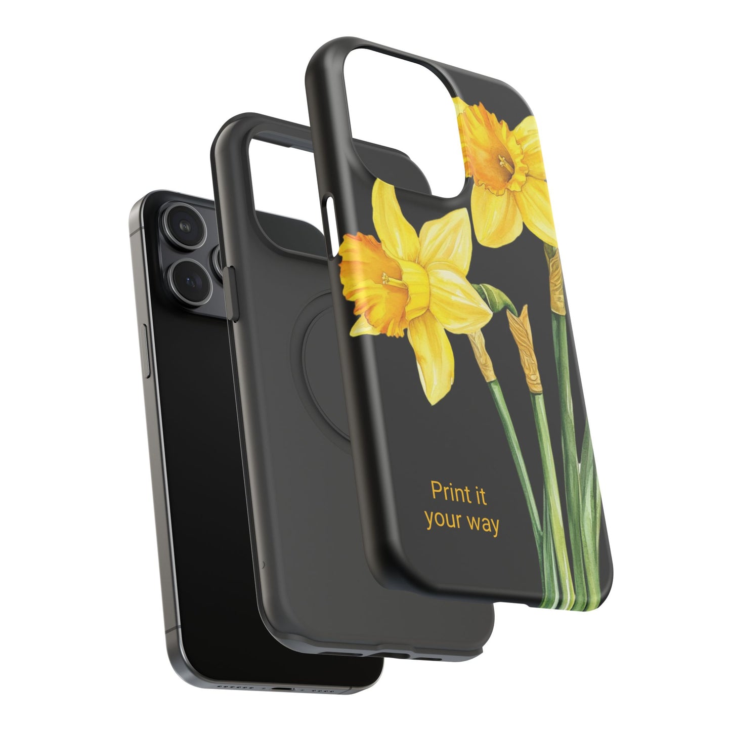 Cell Phone Cases, Daffodil March Birth Flower Impact Resistant Protective Cover, Phone Accessories, Floral Tech Gear, Birthday Gift