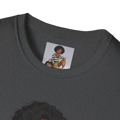 Personalizable Life Is Lifing Black Woman Graphic Tee - Two images to choose from.