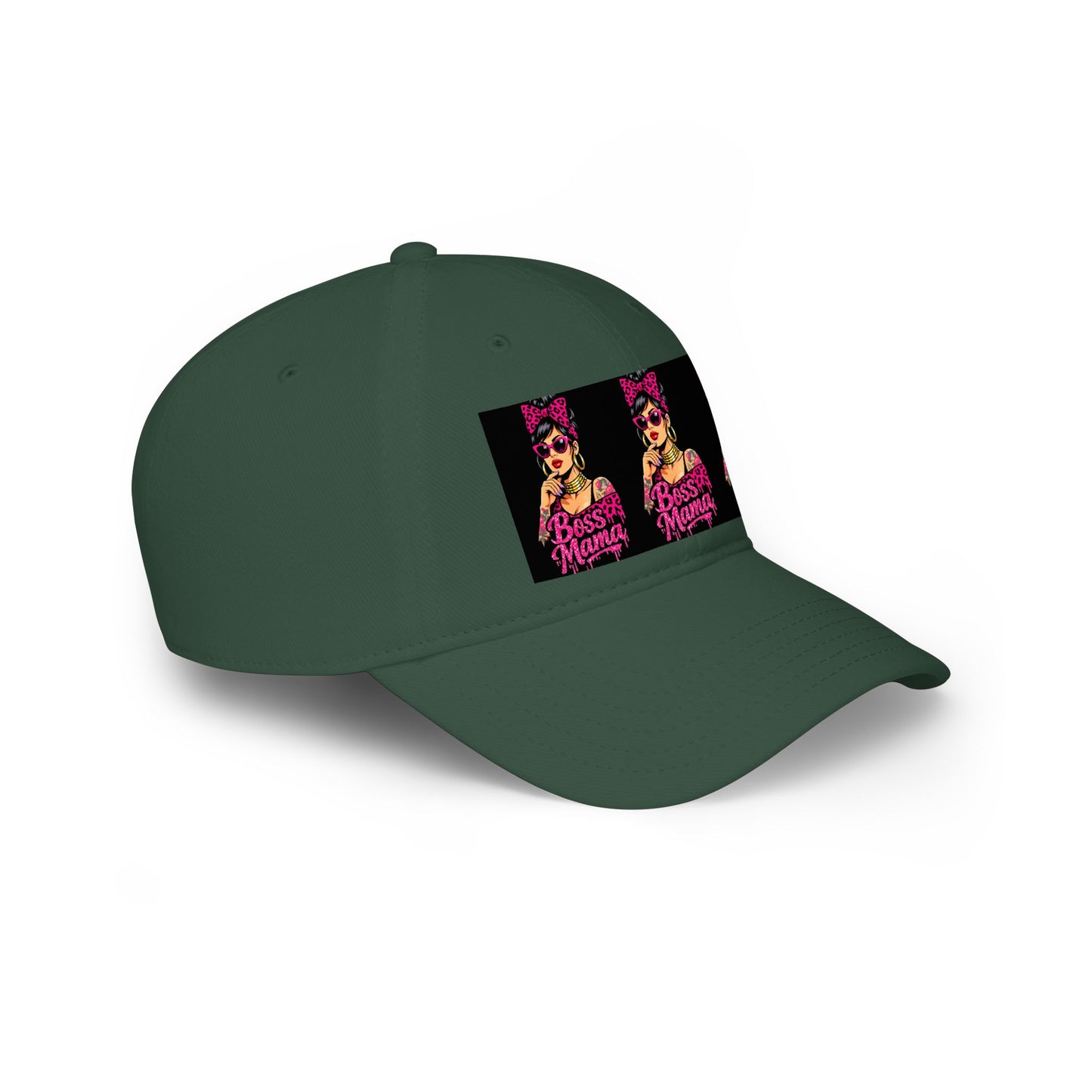 Boss Mama Low Profile Baseball Cap | Retro pop art, pink & black