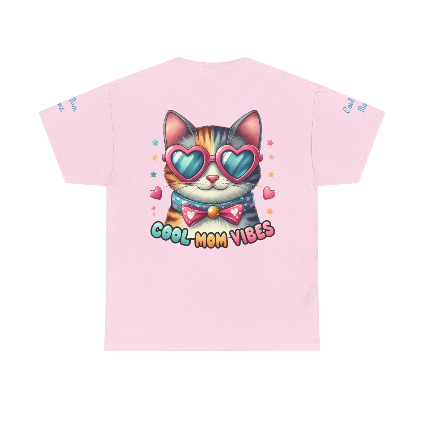 Cool Mom Vibes Cat Tee, Unisex Cotton T-Shirt, Cute Cat Shirt, Pet Lover Gift, Fun Gift for Moms, Playful Everyday Wear