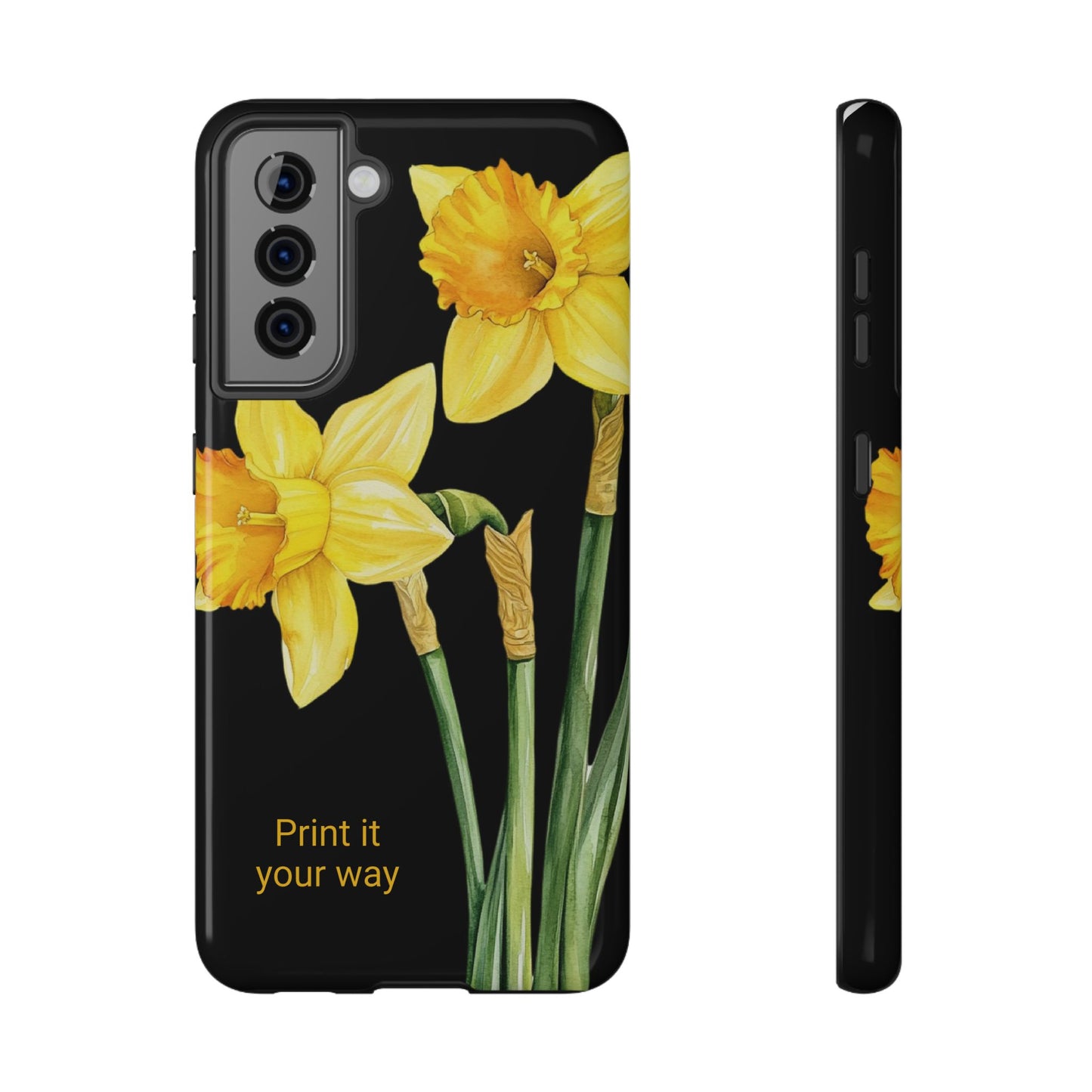 Cell Phone Cases, Daffodil March Birth Flower Impact Resistant Protective Cover, Phone Accessories, Floral Tech Gear, Birthday Gift