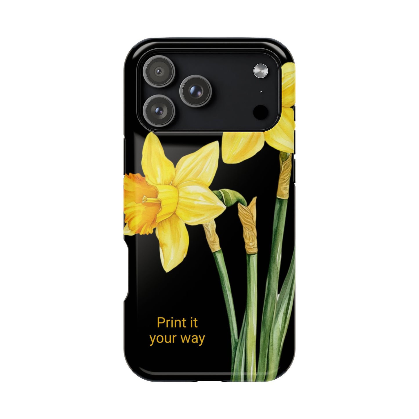 Cell Phone Cases, Daffodil March Birth Flower Impact Resistant Protective Cover, Phone Accessories, Floral Tech Gear, Birthday Gift