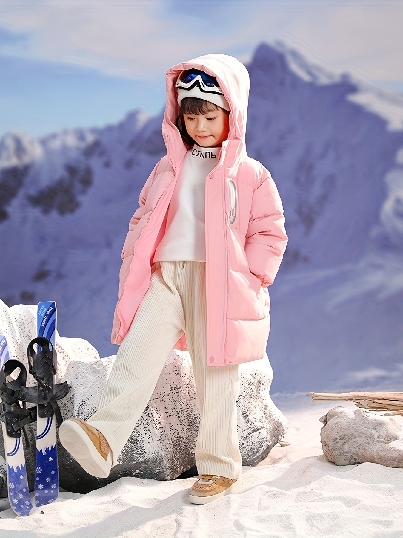 Youngsters' WarmthMax Hooded Parka Jacket - Ultra-Thick, Windproof, and Water-Resistant Winter Coat with Multiple Pockets for Boys and Girls, Machine Washable, Easy Care, and Perfect for Outdoor Play