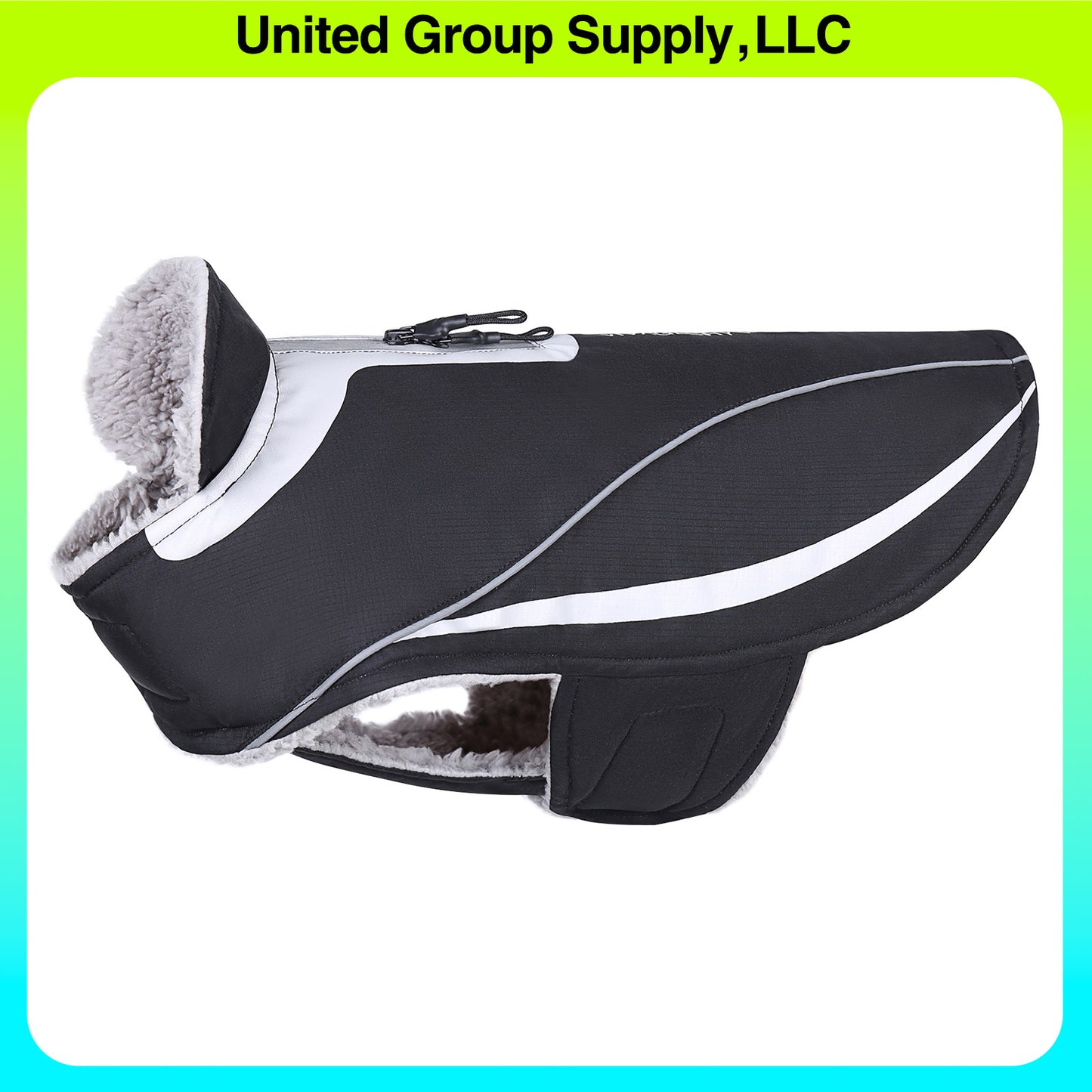 VIVAGLORY Dog Coat Dog Jacket For Winter Fleece Dog Vest For Golden Retriever, Fleece Dog Fleece Coat Dog Parka For Cold Weather Puppy Coat For Medium Dog, Harness Hole Puppy Jacket Dog Coat For Halloween Dog Jacket For Shar