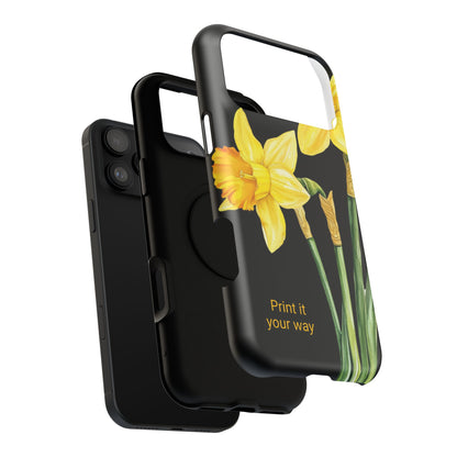 Cell Phone Cases, Daffodil March Birth Flower Impact Resistant Protective Cover, Phone Accessories, Floral Tech Gear, Birthday Gift