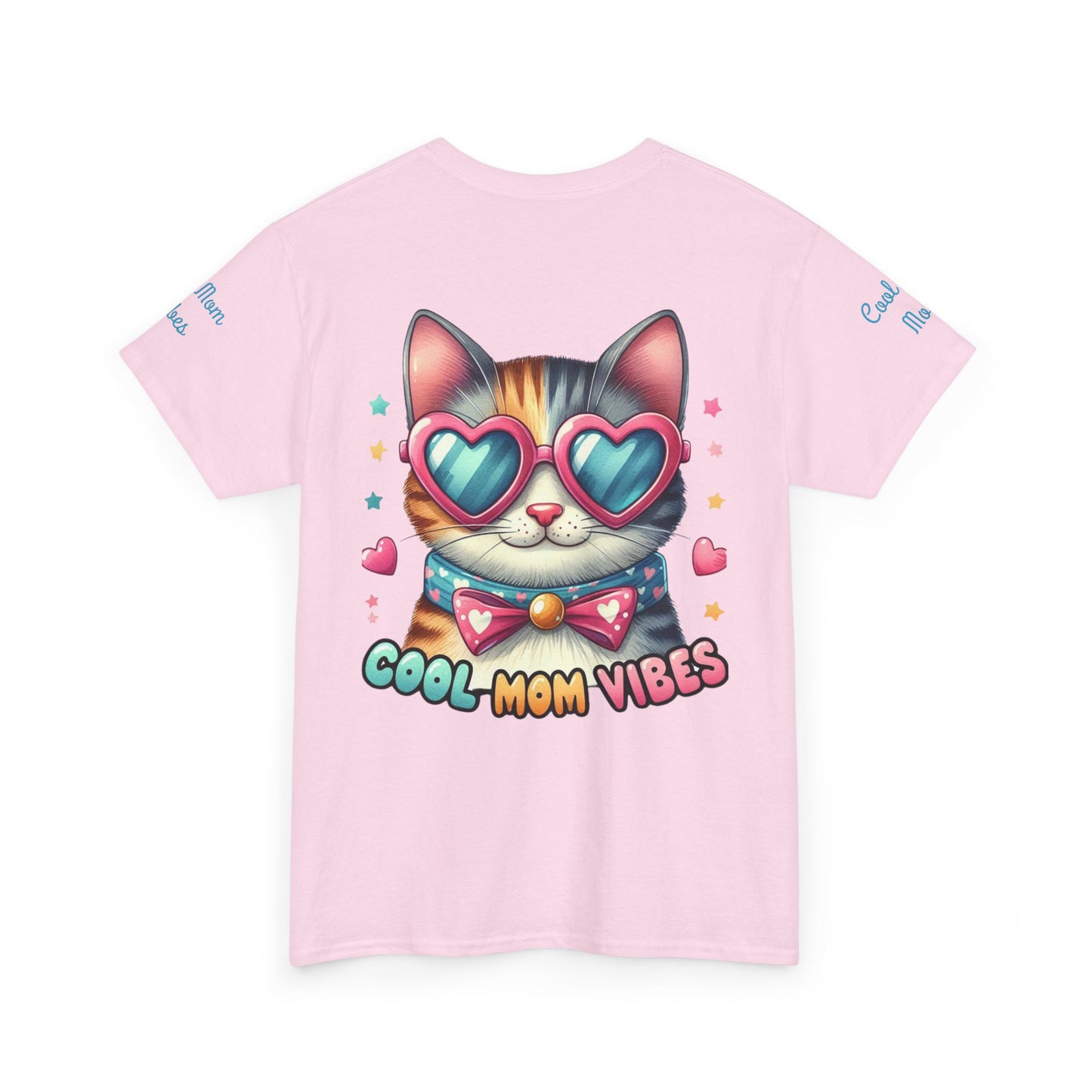 Cool Mom Vibes Cat Tee, Unisex Cotton T-Shirt, Cute Cat Shirt, Pet Lover Gift, Fun Gift for Moms, Playful Everyday Wear