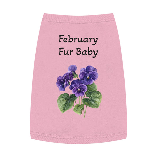 Pet Tank  February Fur Baby, Graphic Tee, Animal Print Sleeveless, Pet Owner Gift