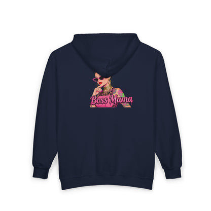 Boss Mama Zip Hoodie | Personalized Rachel, Pink Mom Design
