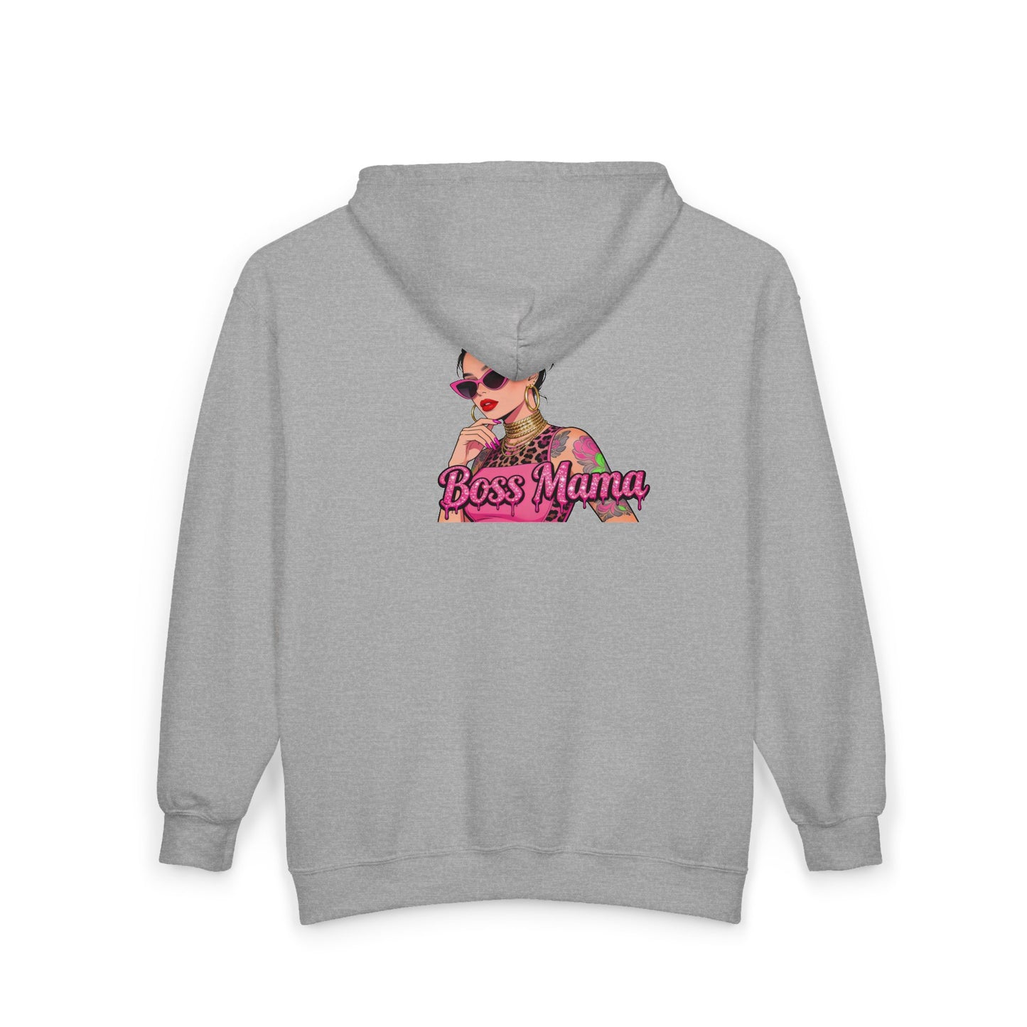 Boss Mama Zip Hoodie | Personalized Rachel, Pink Mom Design