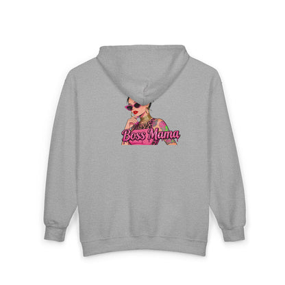 Boss Mama Zip Hoodie | Personalized Rachel, Pink Mom Design