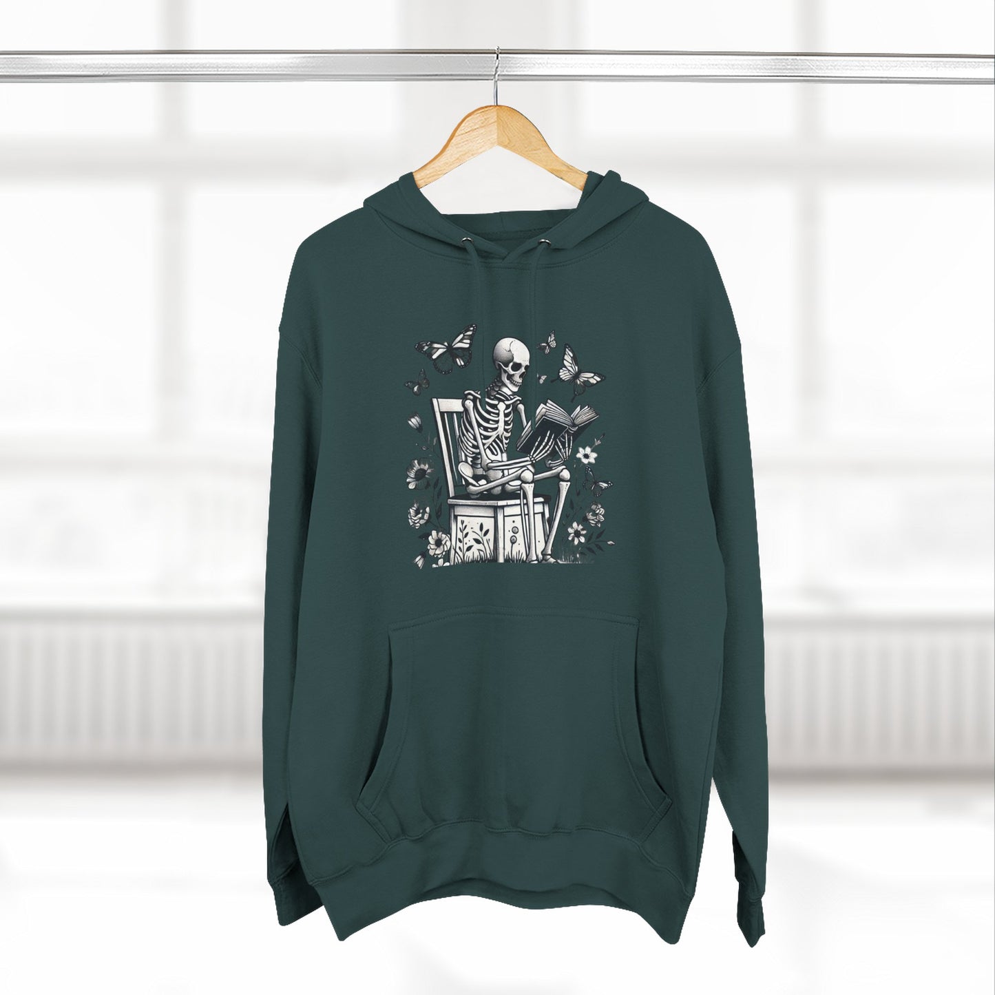 SkeletonHoodie - Perfect for Book Lovers, Readers, Unisex Sweatshirt, Relaxed Everyday Wear
