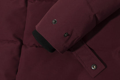 Multiple Pocket Solid Thicken Midi Padded Coat wantdo Women's Winter Puffer Parka Fashion Casual Classic Outdoor Hiking Travel Quilted Jacket Polyester Shell Faux Fur Detachable Hooded Overcoat Long Sleeve Two-way Zipper Yout