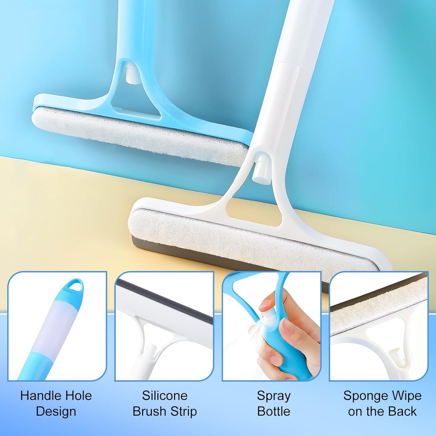 Streak-Free Window Cleaner – Spray, Wipe & Scrape in One