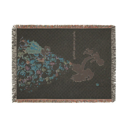 Mama & Little Ones Woven Blanket — Mother Holding Infant with Toddler Design