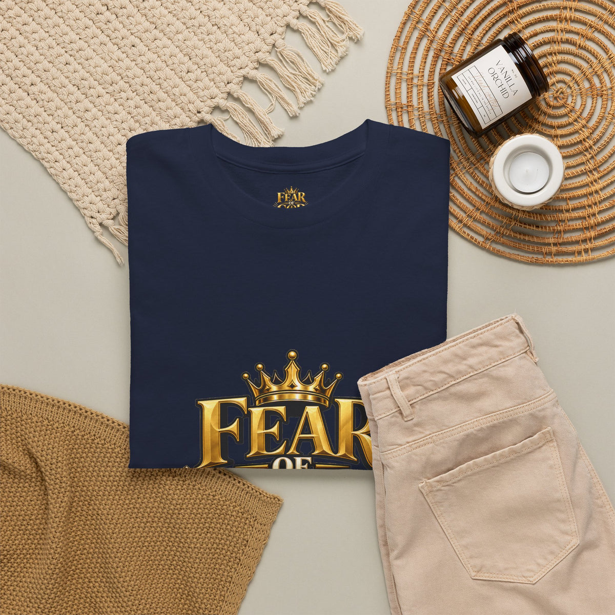 Fear of God crown logo Tee | Religious Christian faith shirt