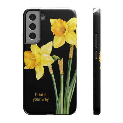 Cell Phone Cases, Daffodil March Birth Flower Impact Resistant Protective Cover, Phone Accessories, Floral Tech Gear, Birthday Gift