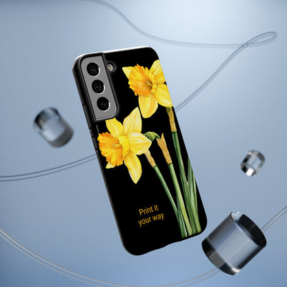 Cell Phone Cases, Daffodil March Birth Flower Impact Resistant Protective Cover, Phone Accessories, Floral Tech Gear, Birthday Gift