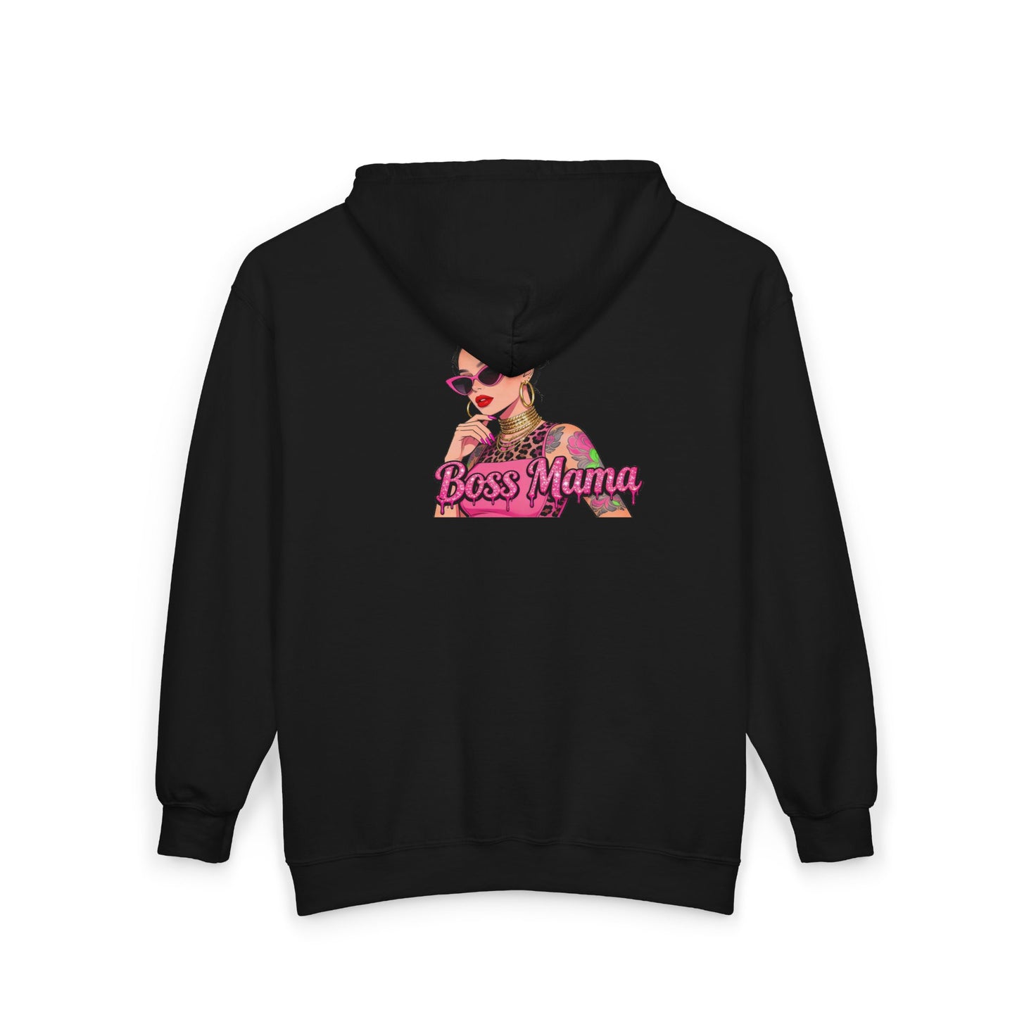 Boss Mama Zip Hoodie | Personalized Rachel, Pink Mom Design