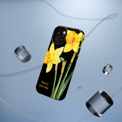 Cell Phone Cases, Daffodil March Birth Flower Impact Resistant Protective Cover, Phone Accessories, Floral Tech Gear, Birthday Gift