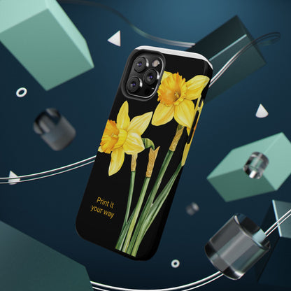Cell Phone Cases, Daffodil March Birth Flower Impact Resistant Protective Cover, Phone Accessories, Floral Tech Gear, Birthday Gift