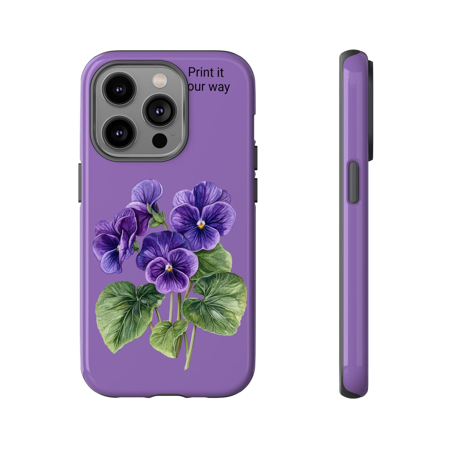 Custom cell phone tough case, Personalized Gift, February birth flower