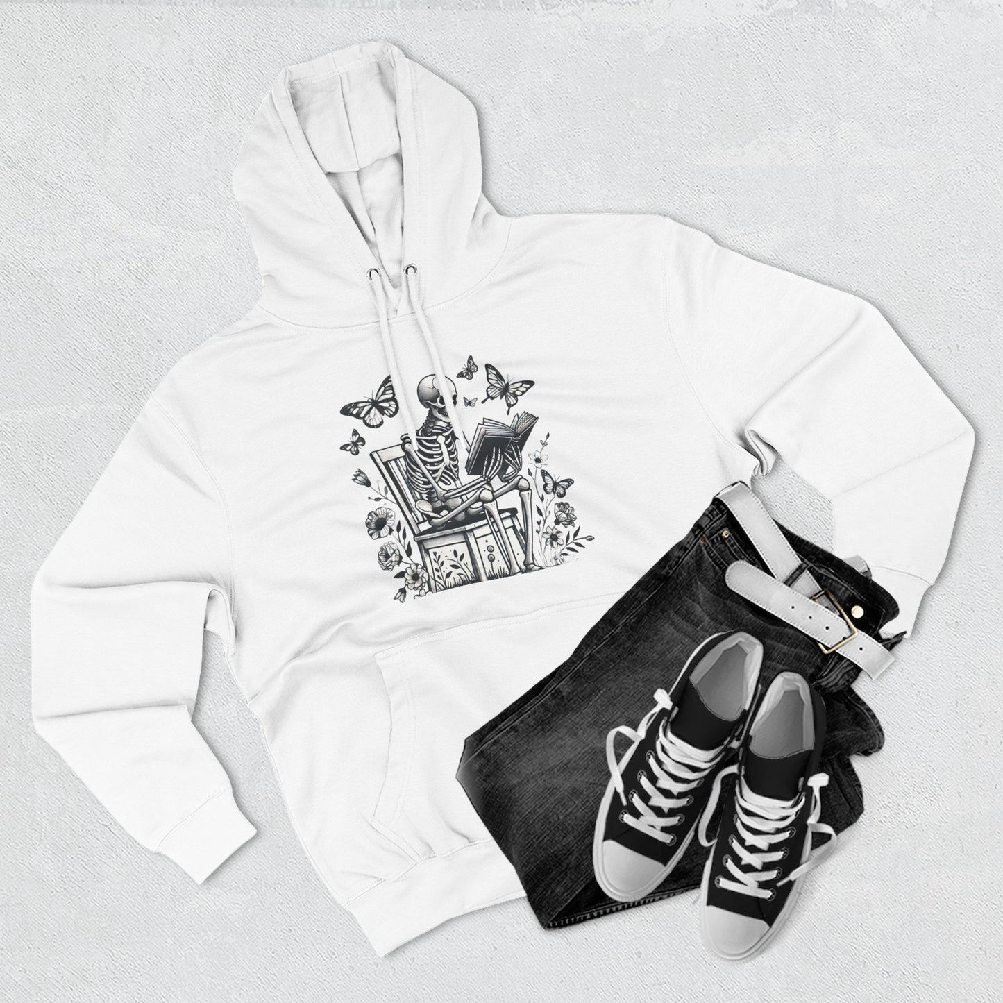 SkeletonHoodie - Perfect for Book Lovers, Readers, Unisex Sweatshirt, Relaxed Everyday Wear