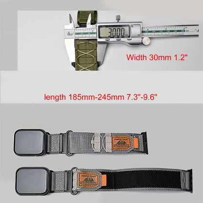 Alpine Loop Tactical Apple Watch Bands - Durable & Comfortable for Adventure - Compatible with Apple Watch Ultra & Series 9/8/7/6/5/4/3/SE - Rugged Nylon Bracelet in Sizes 49mm, 44mm, 40mm, 45mm, 41mm, 38mm, 42mm