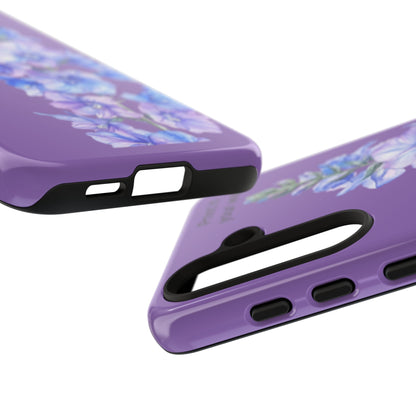 Custom cell phone tough case, Personalized Gift, July birth flower