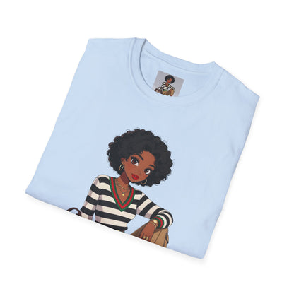 Personalizable Life Is Lifing Black Woman Graphic Tee - Two images to choose from.