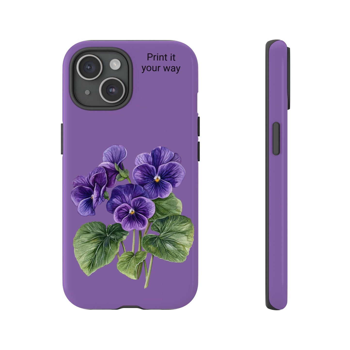 Custom cell phone tough case, Personalized Gift, February birth flower