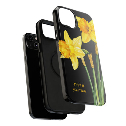 Cell Phone Cases, Daffodil March Birth Flower Impact Resistant Protective Cover, Phone Accessories, Floral Tech Gear, Birthday Gift