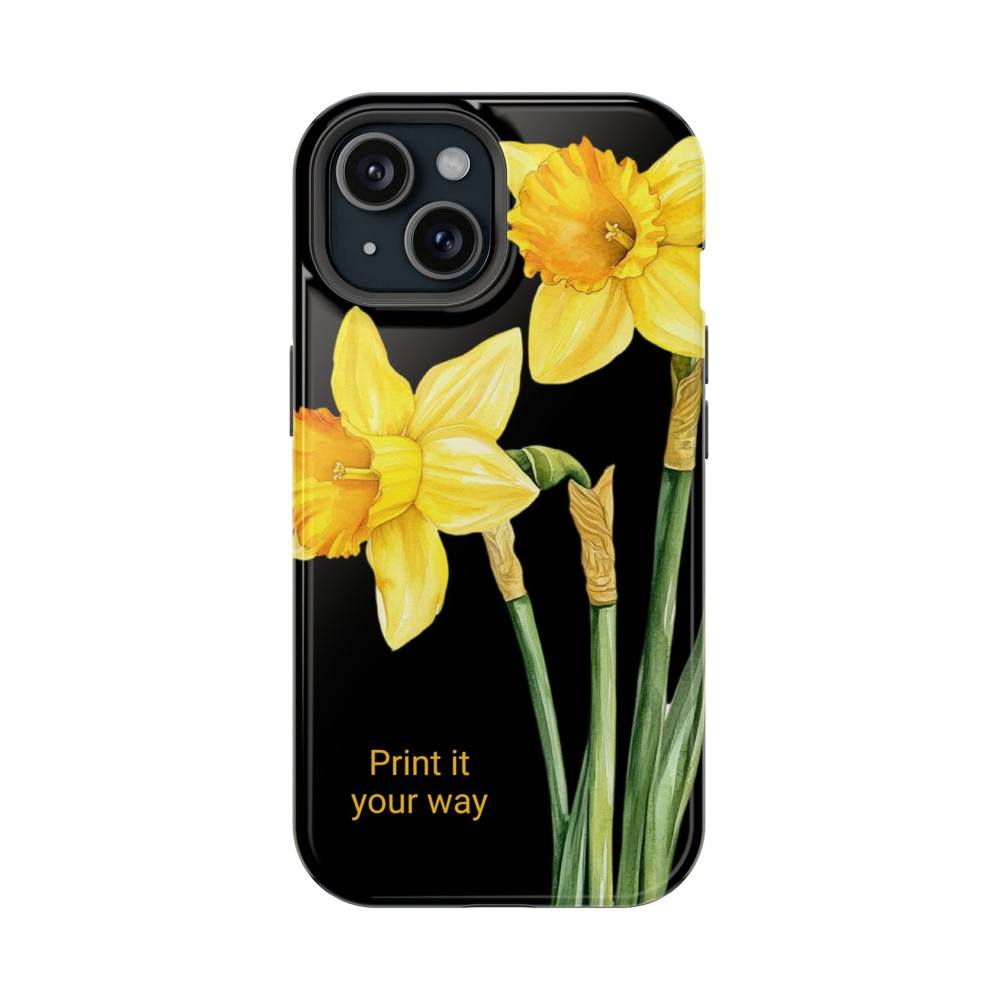 Cell Phone Cases, Daffodil March Birth Flower Impact Resistant Protective Cover, Phone Accessories, Floral Tech Gear, Birthday Gift