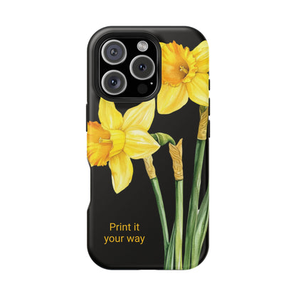 Cell Phone Cases, Daffodil March Birth Flower Impact Resistant Protective Cover, Phone Accessories, Floral Tech Gear, Birthday Gift