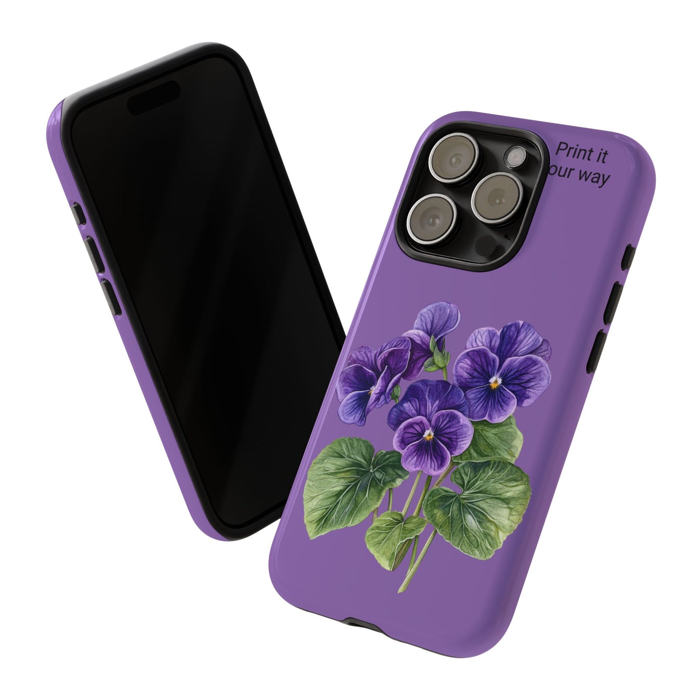 Custom cell phone tough case, Personalized Gift, February birth flower