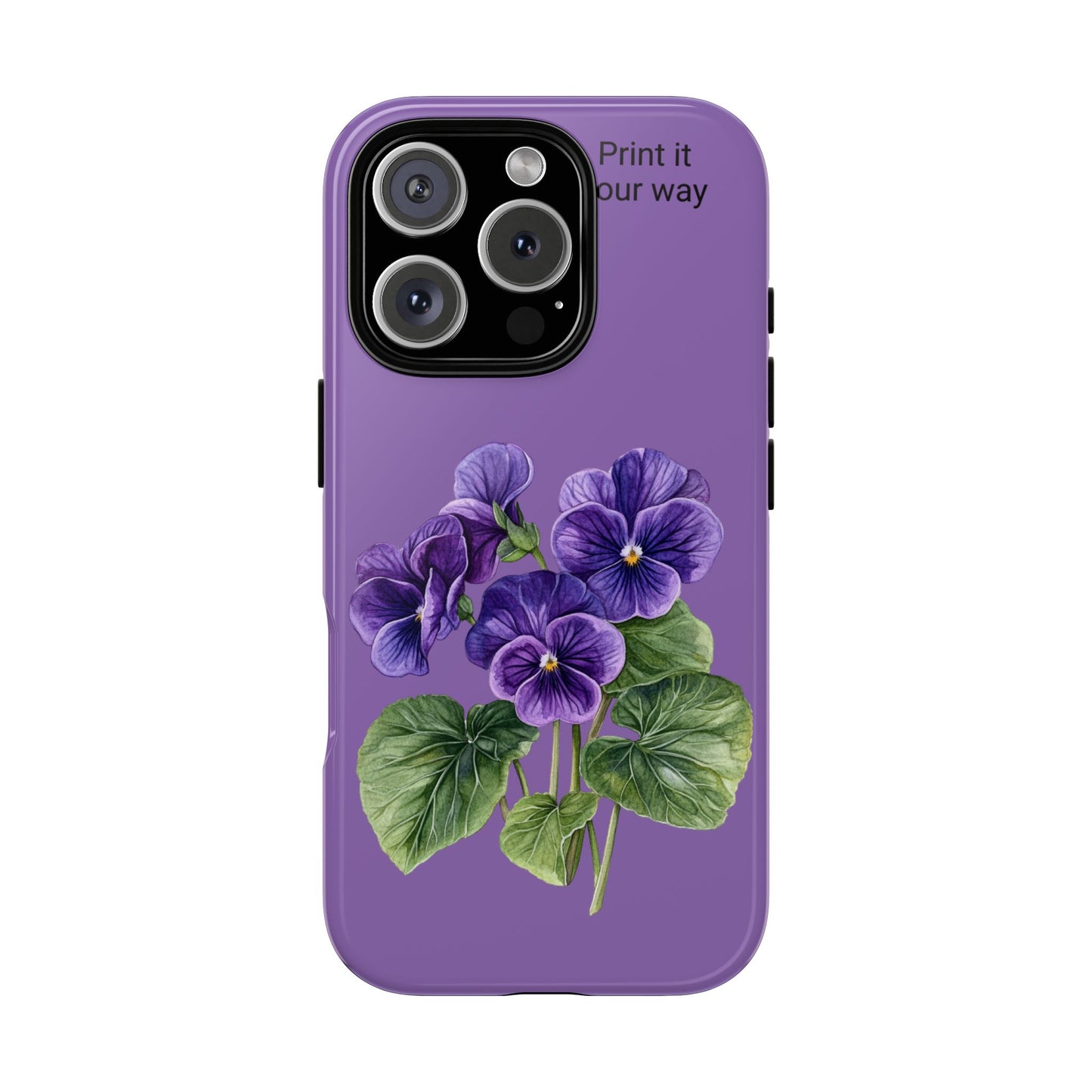 Custom cell phone tough case, Personalized Gift, February birth flower