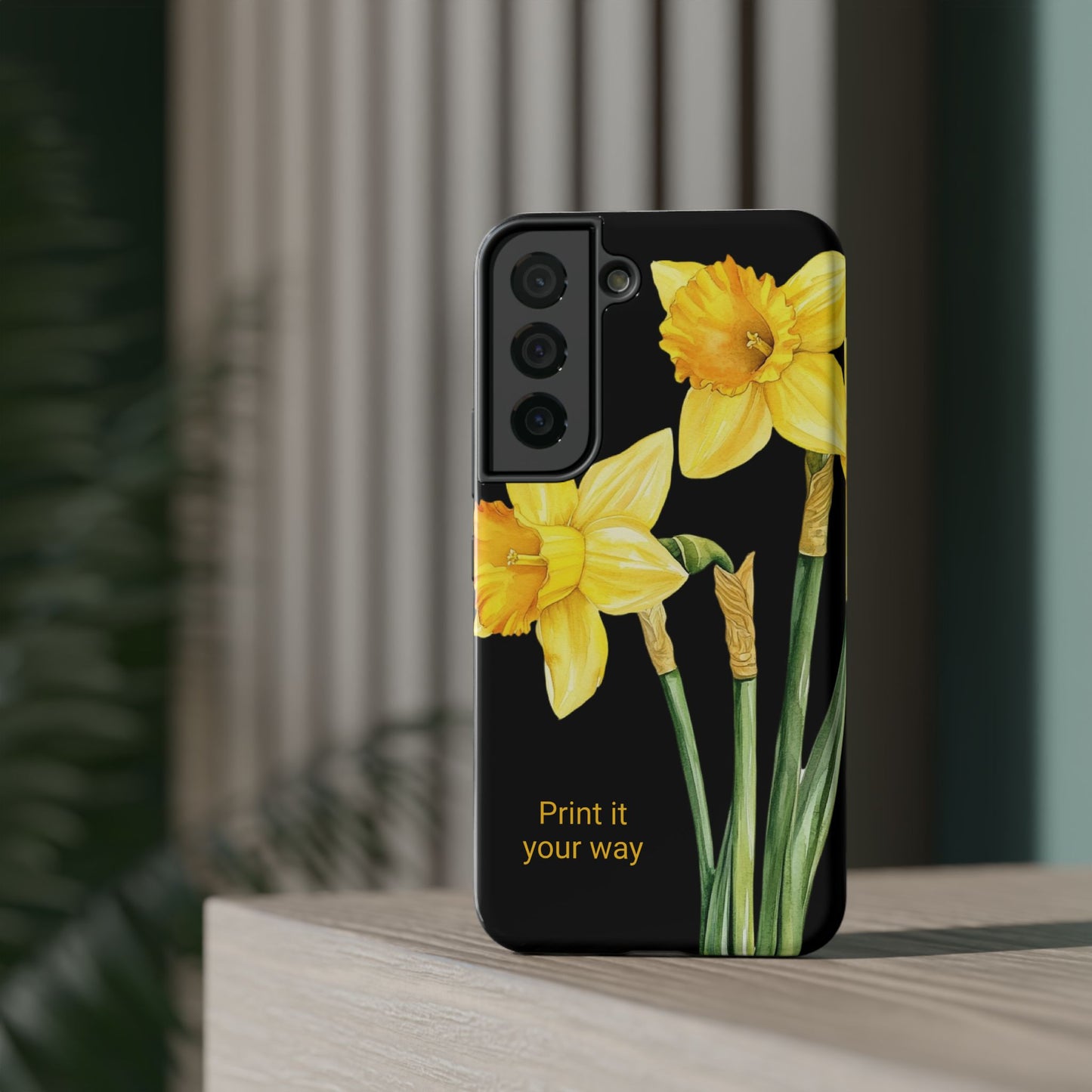 Cell Phone Cases, Daffodil March Birth Flower Impact Resistant Protective Cover, Phone Accessories, Floral Tech Gear, Birthday Gift