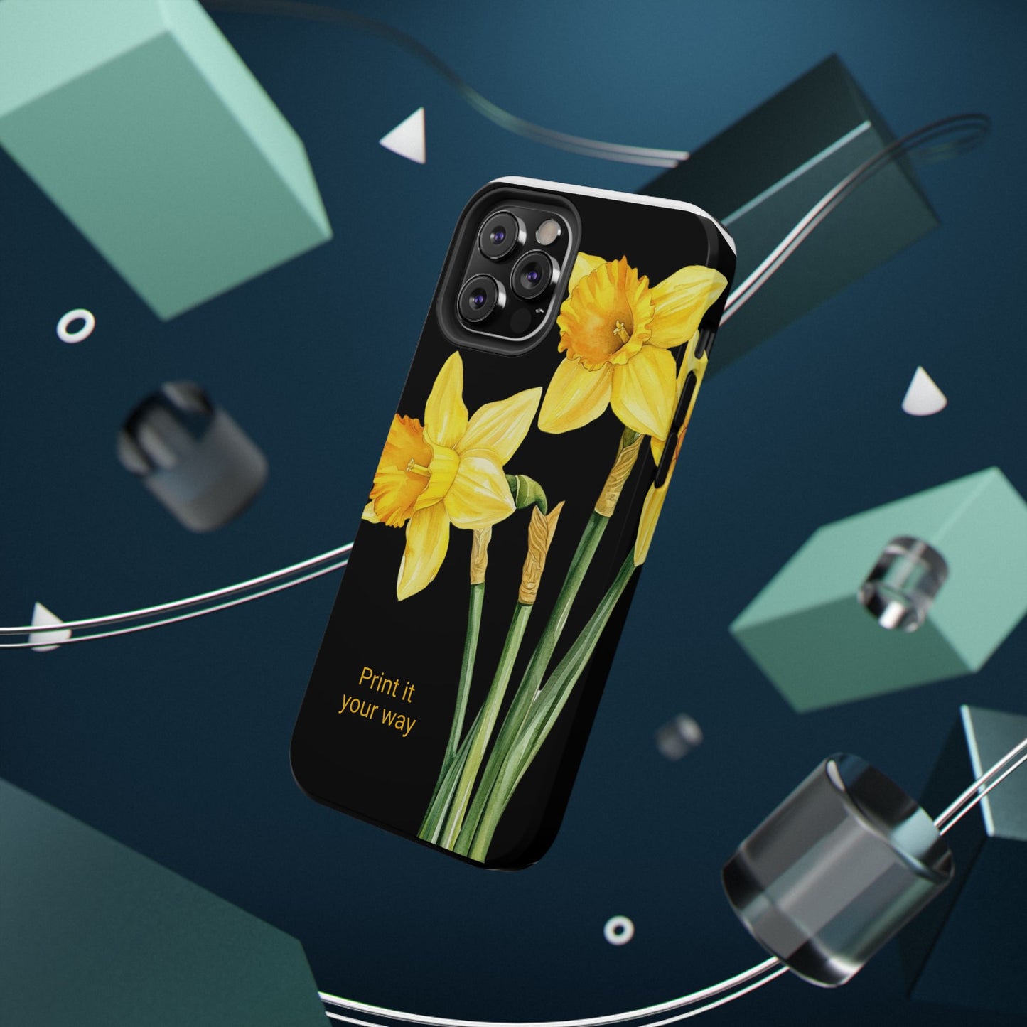 Cell Phone Cases, Daffodil March Birth Flower Impact Resistant Protective Cover, Phone Accessories, Floral Tech Gear, Birthday Gift