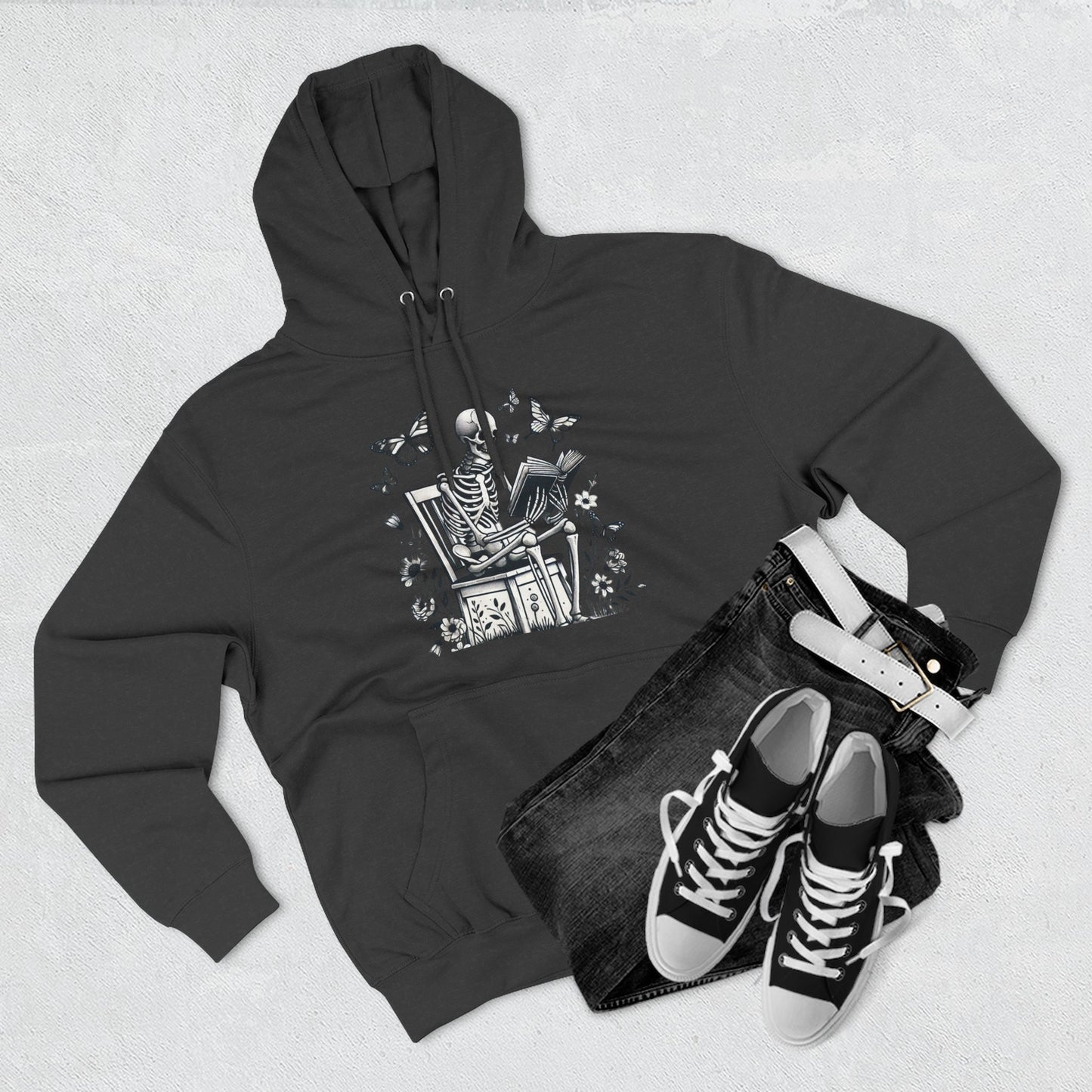 SkeletonHoodie - Perfect for Book Lovers, Readers, Unisex Sweatshirt, Relaxed Everyday Wear