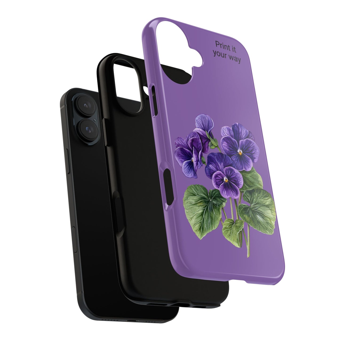 Custom cell phone tough case, Personalized Gift, February birth flower