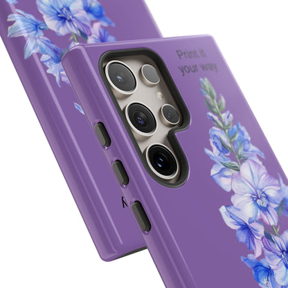 Custom cell phone tough case, Personalized Gift, July birth flower