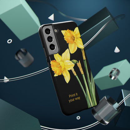 Cell Phone Cases, Daffodil March Birth Flower Impact Resistant Protective Cover, Phone Accessories, Floral Tech Gear, Birthday Gift
