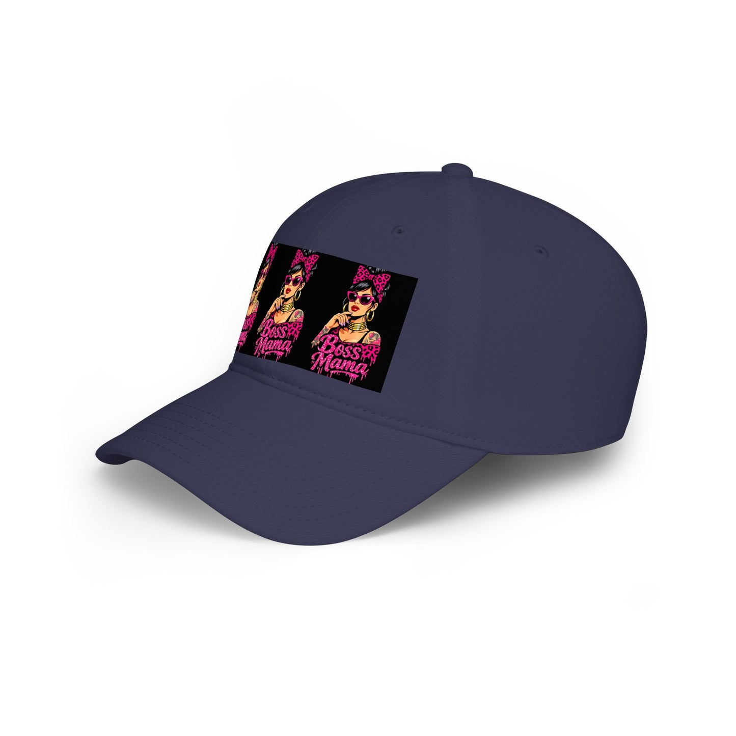 Boss Mama Low Profile Baseball Cap | Retro pop art, pink & black