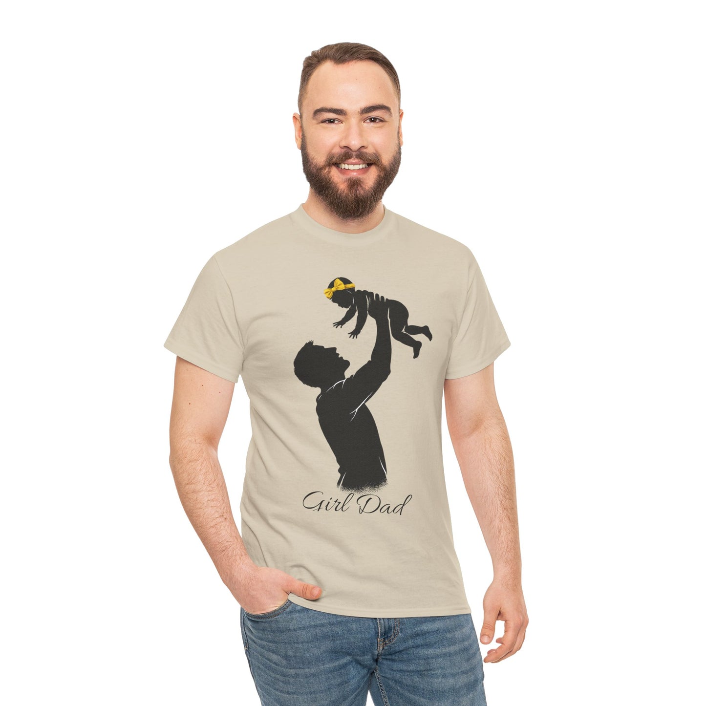 Dad Silhouette T‑Shirt – 'Girl Dad' Father & Daughter Tee