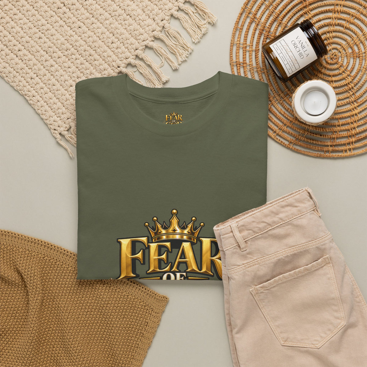 Fear of God crown logo Tee | Religious Christian faith shirt