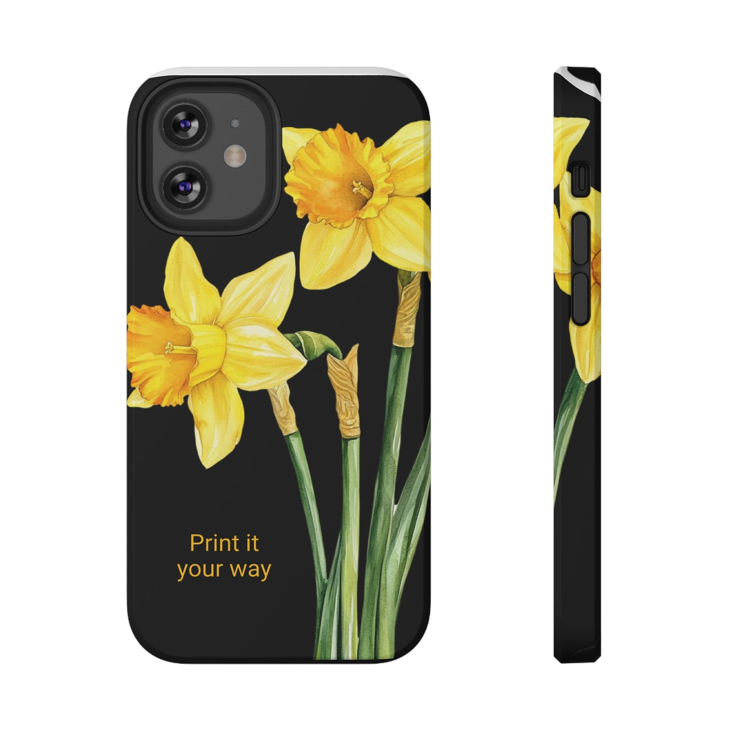 Cell Phone Cases, Daffodil March Birth Flower Impact Resistant Protective Cover, Phone Accessories, Floral Tech Gear, Birthday Gift
