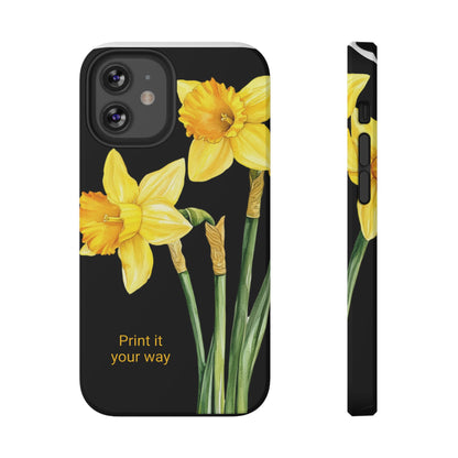 Cell Phone Cases, Daffodil March Birth Flower Impact Resistant Protective Cover, Phone Accessories, Floral Tech Gear, Birthday Gift