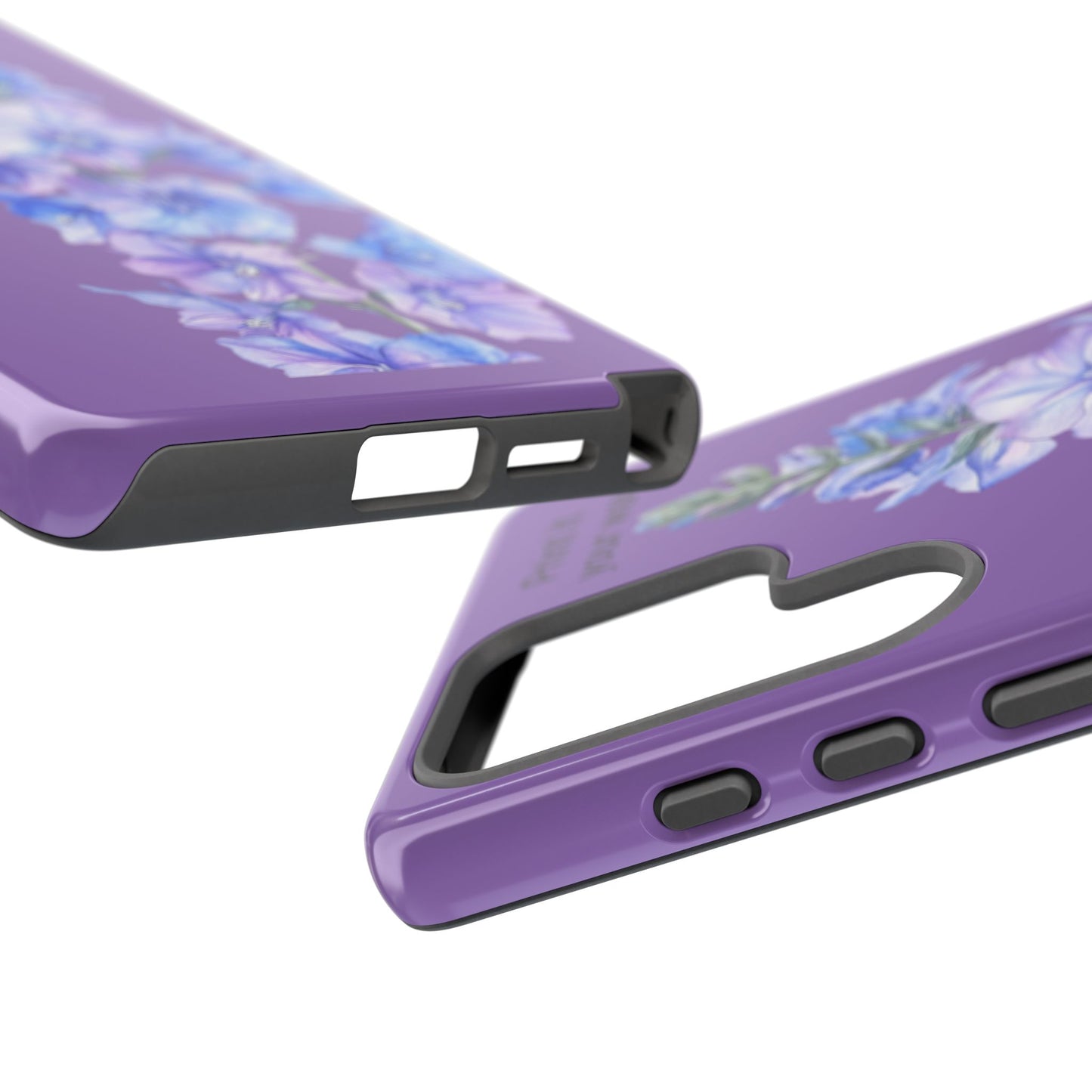 Custom cell phone tough case, Personalized Gift, July birth flower